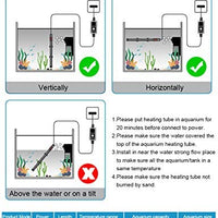 Calentador de acuario, calentador sumergible para tanque de peces con sistema de termostato de tubo de titanio, juego digital LED y mando a distancia para tanque de 50-80 galones - BESTMASCOTA.COM