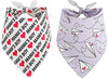 BoomBone Dog Valentines Day Bandana 2 Pac,Triangle Bibs Pet Scarf for Medium and Large Dogs - BESTMASCOTA.COM