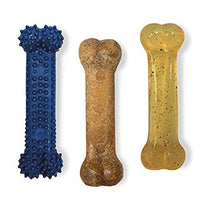 Juguetes para morder de huesos para perros, paquete triple, de Nylabone - BESTMASCOTA.COM