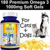 Snappies Petcare Omega 3 aceite de pescado para perros y gatos – Wild Islandic Natural sin olor líquido aceite de pescado Pet Suplemento con vitamina E – más EPA y DHA que el aceite de salmón para una nutrición óptima/salud - BESTMASCOTA.COM