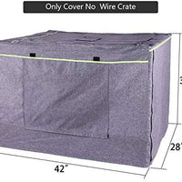 Petsfit Durable Double Door Polyester Dog Crate Cover with Mesh Window - BESTMASCOTA.COM