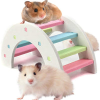 kathson Play puente hámster balancín pequeños animales, juguete de hámster para mouse y hámster enano ratones Parque infantil paquete de 2 - BESTMASCOTA.COM
