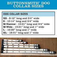 Collar de perro personalizado de Buttonsmith – Impresión permanente resistente a la decoloración, hebilla de grado militar resistente al óxido, resistente a olores y moho, elección de 5 tamaños, fabricado en los Estados Unidos - BESTMASCOTA.COM