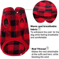 KOOLTAIL - Chaleco de forro polar para perro con bolsillo para mascotas, color rojo - BESTMASCOTA.COM