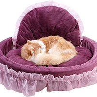 Cute Princess mascota cama Bow-Tie Lace Cat Dog Bed - BESTMASCOTA.COM