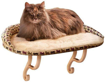 K&H Pet Products 3097 Kitty Sill Deluxe - Estampado con diseño de gatito de bolster, 14.0 x 24.0 in - BESTMASCOTA.COM