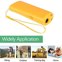 OYEFLY - Repelente de perro de mano, dispositivo 3 en 1 antiladridos con linterna LED, disuasorio ultrasónico para perros y dispositivo de entrenamiento para perros con tapón de corteza - Herramienta de entrenamiento/parada de ladridos - BESTMASCOTA.COM