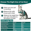 Success - Puertas para gatos grandes para puertas interiores y exteriores, XL para mascotas para gatos y perros grandes, 4 vías con cierre de solapa para puertas correderas, ventanas y paredes, marrón, tamaño exterior 11.0 x 9.8 in - BESTMASCOTA.COM