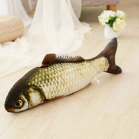 Paquete con 3 juguetes Malier de menta gatuna en forma de peces para jugar, morder, masticar, etc. para gatos, imitación de felpa - BESTMASCOTA.COM
