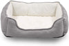 Long Rich Reversible Rectangle Pet Bed Dog Bed with Dog Paw Embroidery,Medium size, by Happycare Textiles - BESTMASCOTA.COM