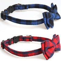 KUDES - Juego de 2 collares para gato con pajarita y campana para gatitos y algunos cachorros, ajustable de 7.8 a 10.5 pulgadas - BESTMASCOTA.COM