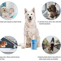 Limpiador de patas de perro Anipaw 2 en 1 de silicona con toalla, cepillo de limpieza para mascotas portátil, limpiador de pies para perros y gatos con patas de perro - BESTMASCOTA.COM