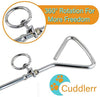 Petey's Pet Products - Cable de amarre para perros, 16 pulgadas, chapado en cromo, antióxido, ideal para acampar o el jardín, apto para arnés, correa y accesorios de cadena - BESTMASCOTA.COM