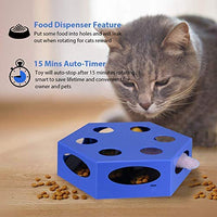 YUEJING - Temporizador interactivo para gatos, juguete para gatos con gusano giratorio, juguete para gatitos automático, juguete eléctrico para gatos, estimulador de bajo nivel de ruido, instintos de caza y sentido - BESTMASCOTA.COM