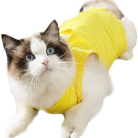 Coppthinktu - Traje de recuperación de gatos para heridas abdominales o enfermedades de la piel, transpirable E-Collar Alternativa para gatos y perros, después de cirugía desgaste anti lamer heridas - BESTMASCOTA.COM