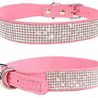 Teemerryca - Collar, diseño de lazo con brillantes, color rosa - BESTMASCOTA.COM