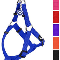 Arnés ajustable Pupteck para perro, medida básica de cachorro, de nailon, chaleco para pasear en exteriores con etiqueta de identificación - BESTMASCOTA.COM