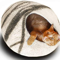 Meowfia - Cama de fieltro para gatos (tamaño mediano, hecha a mano, 100% lana de merino, para gatos y gatitos) - BESTMASCOTA.COM