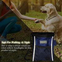 VIVAGLORY - Bolsa de regalo para perros, estilo deportivo y apertura ampliada, bolsa de regalo para perros con cintura ajustable, dispensador de bolsas de caca lo suficientemente grande para llevar golosinas, kibbles, juguetes para mascotas | 2 maneras de - BESTMASCOTA.COM