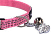 Collar de seguridad de nailon reflectante para gato, collar ajustable, con campanilla y y adorno de huella de la marca Bingpet - BESTMASCOTA.COM