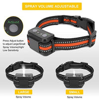 Zeonetak collar de corteza en spray para entrenamiento de perro, Citronella Control Stop ladrando collar para perros pequeño, mediano, grande, ajustable, recargable, impermeable, sin golpes y humanos - BESTMASCOTA.COM
