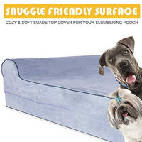 Cama para perro de espuma de memoria ortopédica de alta calidad de 7 pulgadas de grosor con almohada y funda extraíble fácil de lavar con parte inferior antideslizante. Incluye forro impermeable para perros grandes. - BESTMASCOTA.COM