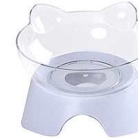 Cuencos dobles para perro o gato con soporte elevado, comedero de agua para mascotas, cuenco inclinado de 15° para mascotas sin estrés, para gatos y perros pequeños - BESTMASCOTA.COM