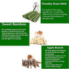 Dbeans Flourithing 3 tipos de juguetes combinados para masticar palos molar dulce de bambú de manzana rama Timothy hierba para mascotas Chinchilla ardilla gerbil hámster ardilla cobayas - BESTMASCOTA.COM