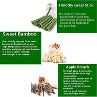 Dbeans Flourithing 3 tipos de juguetes combinados para masticar palos molar dulce de bambú de manzana rama Timothy hierba para mascotas Chinchilla ardilla gerbil hámster ardilla cobayas - BESTMASCOTA.COM