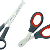 Chibuy Tijeras profesionales de aseo para mascotas con punta redonda de acero inoxidable cortador de ojos para perros y gatos, herramienta de aseo profesional, tamaño 6.70 pulgadas x 2.6 pulgadas x 0.43 pulgadas - BESTMASCOTA.COM