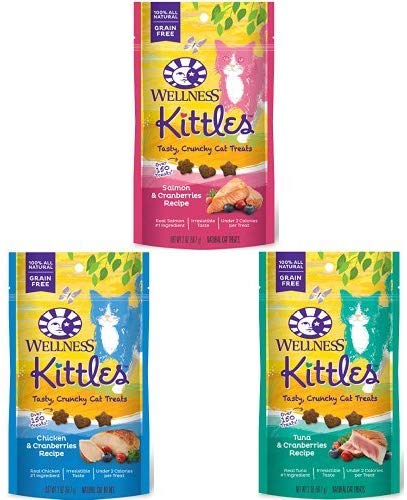 Wellness Kittles grano última intervensión Crunchy Cat Treats naturales Variety Pack, 2-Ounce Bolsa (Pack de 3) - BESTMASCOTA.COM