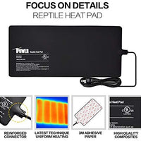 iPower 2-Pack Reptile Heating Pad Terrarium Heater Under Tank Heat Mat for Amphibians and Reptiles Pet - BESTMASCOTA.COM