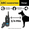 Dogtra ARC Handsfree - Collar de entrenamiento remoto para perro, rango de 3/4 millas, control remoto manos libres, impermeable, recargable, corrección estática, vibración, incluye pulsador de entrenamiento para perro PetsTEK - BESTMASCOTA.COM