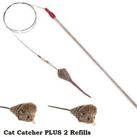 GO Cat Cat Catcher Teaser Varita Plus 2 extra Cat Catcher Mouse accesorios de la eléctrica de Da Pájaro – Value Pack - BESTMASCOTA.COM