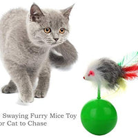 upsimples Cat Toys Including Cat Teaser Wand Interactive Feather Toy Fluffy Mouse Mylar Crinkle Balls Catnip Pillow for Kitten Kitty - BESTMASCOTA.COM