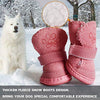 YILEGOU - Botas de nieve para perro, zapatos para cachorro, zapatos para pavimento caliente, con correas ajustables, suela antideslizante, protectores de patas para Teddy Chihuahua Poodle Cat rosa, paquete de 4 - BESTMASCOTA.COM