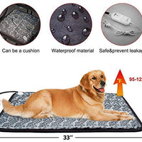 RIOGOO Pet Heating Pad Large, Dog Cat Electric Heating Pad Indoor Waterproof Adjustable Warming Mat with Chew Resistant Steel Cord - BESTMASCOTA.COM