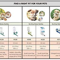 Choco Nose H590 Botella de agua patentada sin goteo para perro, tamaño pequeño y mediano (15-30 libras), botella de agua, alimentador de agua para gatos, botella de agua para mascotas a prueba de fugas, sin BPA, 11.2 fl oz Diámetro de la boquilla: 0.630 i - BESTMASCOTA.COM
