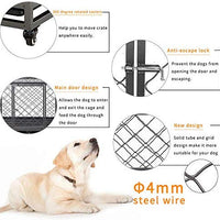 Jaula de metal resistente para perros grandes, fácil de montar con cuatro ruedas. - BESTMASCOTA.COM