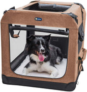 Veehoo - Jaula plegable para perros, 3 puertas, para entrenamiento de jaulas, 5 pantallas de malla pesadas, tela Oxford 600D y 1200D, uso interior y exterior, varios tamaños y colores disponibles - BESTMASCOTA.COM