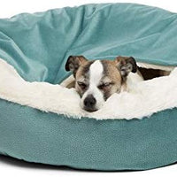 Cama acogedora Best Friends by Sheri, cama de lujo para perros y gatos con cobija, cálida y segura. Brinda apoyo para la cabeza, el cuello y las articulaciones, lavable a máquina, parte inferior resistente al agua - BESTMASCOTA.COM