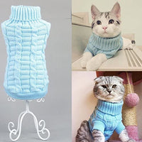 Evursua Pet Cat Sweater Kitten Clothes for Cats Small Dogs,Turtleneck Cat Clothes Pullover Soft Warm,fit Kitty,Chihuahua,Teddy,Poodle,Pug - BESTMASCOTA.COM