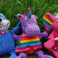 HuggleHounds - Juguete de peluche chirriante para perros con nudos para masticadores agresivos - BESTMASCOTA.COM