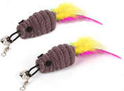 ZoyPet - Juego de 3 piezas de recambio interactivo de plumas de repuesto retráctiles para gatos, mariposas, libélulas, ratón, caterpillar, pájaros, plumas para gatos, 21 estilos variados CT15 - BESTMASCOTA.COM