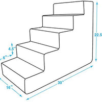 Los mejores suministros para mascotas fabricados en Estados Unidos escalones/escaleras para mascotas con espuma certificada CertiPUR-US para perros y gatos - BESTMASCOTA.COM