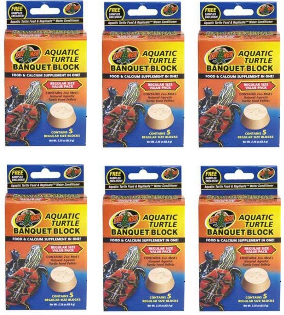 (6 Pack) Zoo Med Aquatic Turtle Banquetes bloques