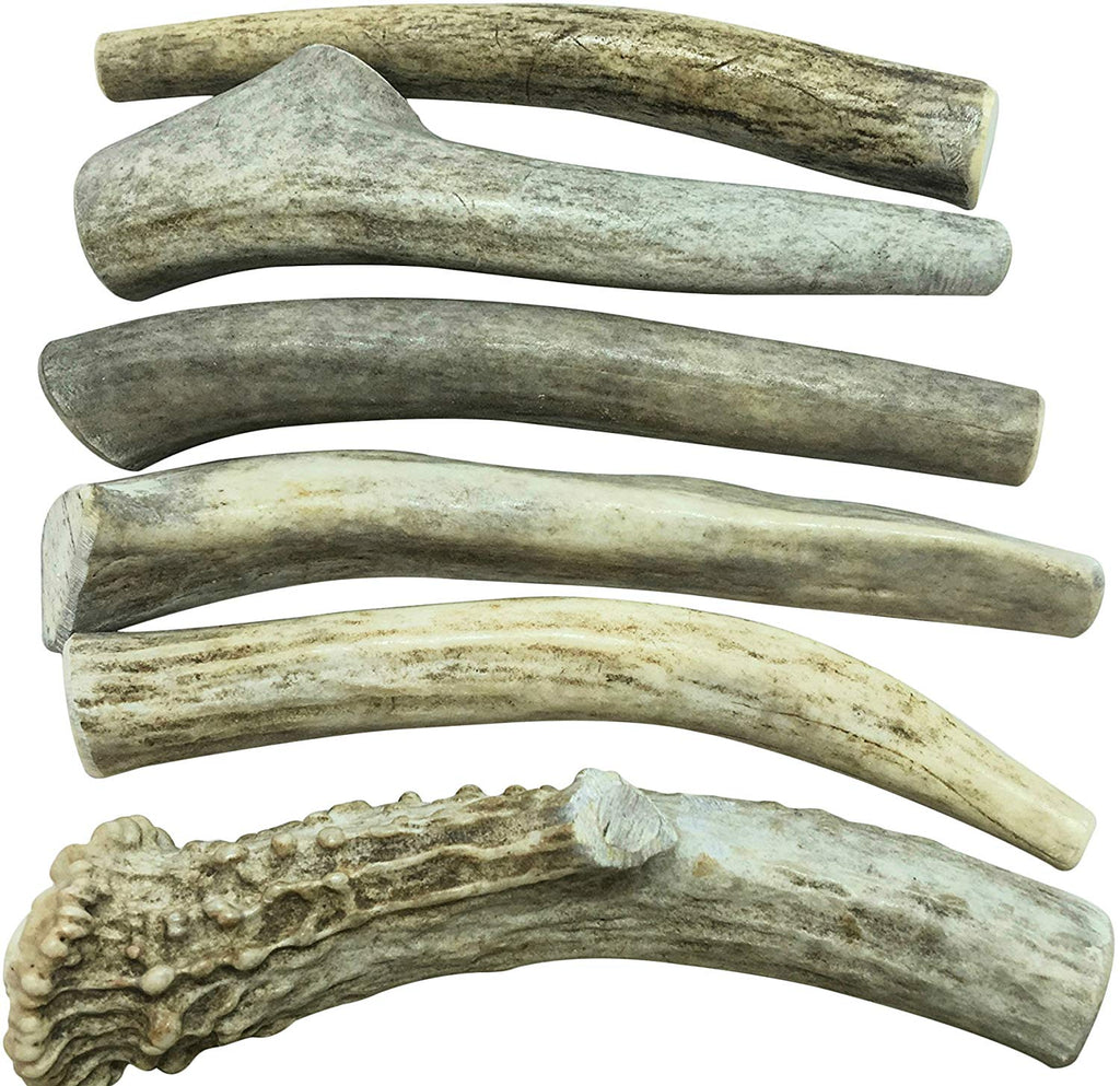 6 Paquetes, pequeño 4 pulgadas a 5 pulgadas todo Natural cuerno de ciervo masticable para perro, marca WhiteTail Naturals - BESTMASCOTA.COM