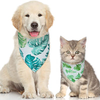 6 piezas de bandanas para perro con estampado de cuadros, estilo de flamenco de selva, bufanda ajustable lavable para mascotas - BESTMASCOTA.COM