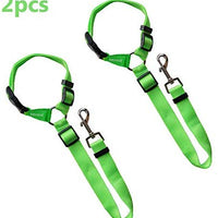 BWOGUE 2 paquetes de correas de seguridad para perros y gatos, para reposacabezas de coche, de nailon, ajustables, para perros, cinturones de seguridad, arnés - BESTMASCOTA.COM