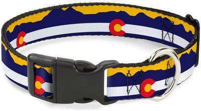 BUCKLE-DOWN collar de Clip de plástico – Colorado flags2 repite – 1/2